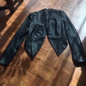 Ya Los Angeles faux leather cropped  jacket -S/M